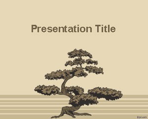 دانلود رایگان تم (قالب پاورپوینتBonsai Tree)