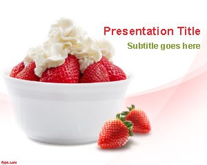 دانلود رایگان تم (قالب پاورپوینتStrawberry Fruit)